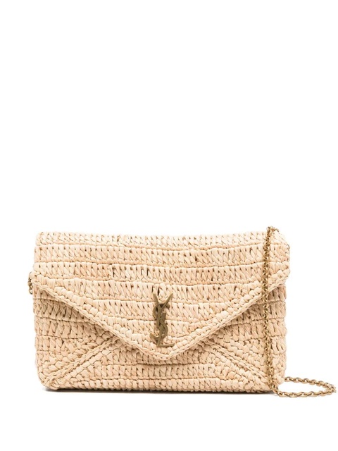 Saint Laurent envelope flap woven shoulder bag - Neutrals - zdjęcie produktu nr 1