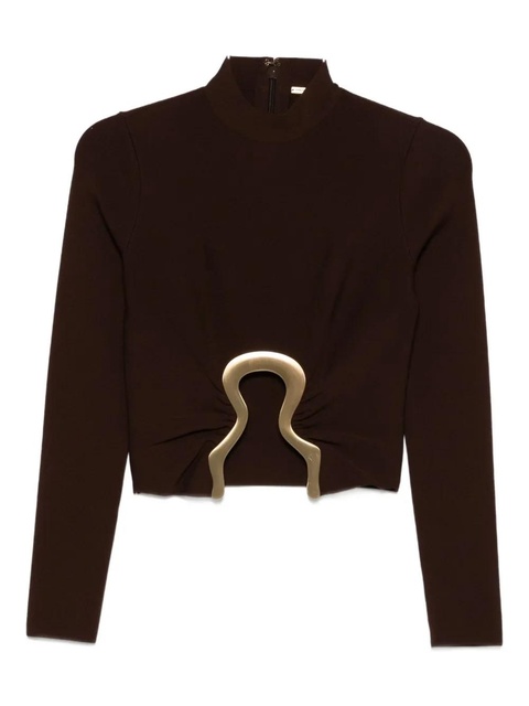 Cult Gaia high-neck embellished top - Brown - zdjęcie produktu nr 2