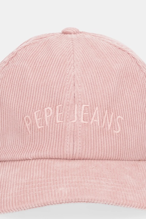 Pepe Jeans czapka z daszkiem sztruksowa kolor różowy PL0400005 - zdjęcie produktu nr 1