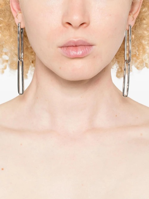 Jil Sander rectangle-link earrings - Silver - zdjęcie produktu nr 2