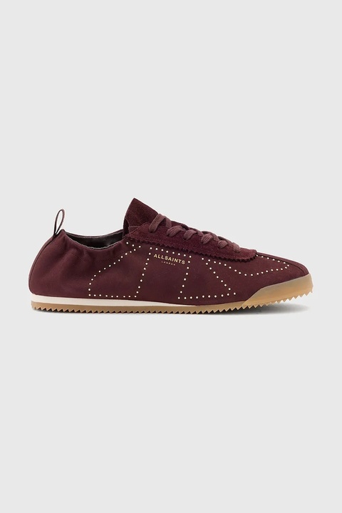 AllSaints sneakersy skórzane KENNY STUD RUNNER damskie kolor czerwony W056FD - zdjęcie produktu nr 1