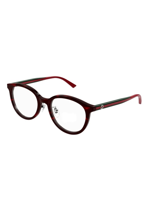 Gucci Eyewear web-stripe round-frame glasses - Black - zdjęcie produktu nr 2