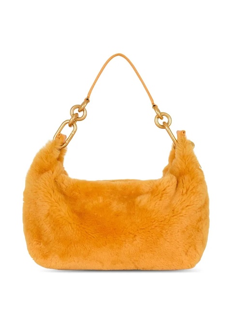Balmain medium Sync shearling chain shoulder bag - Orange - zdjęcie produktu nr 2