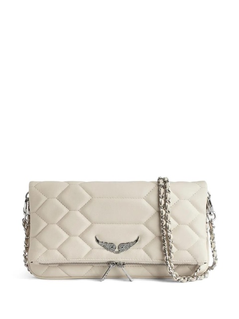 Zadig&Voltaire Rock quilted leather clutch bag - Neutrals - zdjęcie produktu nr 1