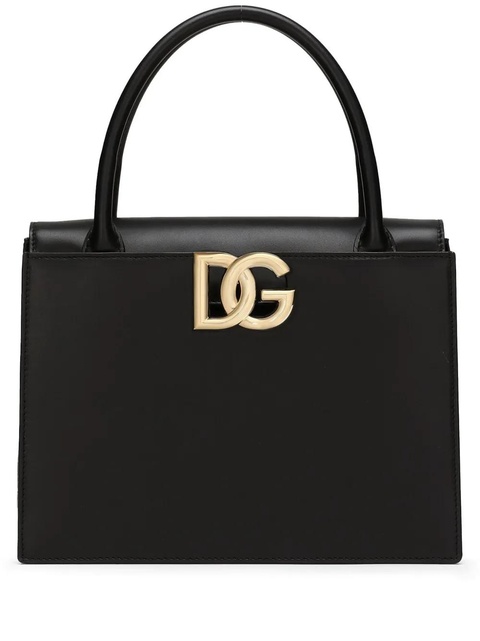 Dolce & Gabbana logo-plaque leather tote bag - Black - zdjęcie produktu nr 1