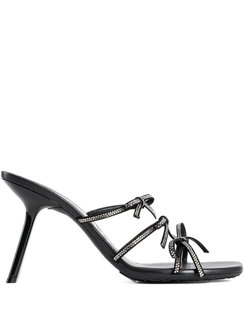 LOEWE crystal-embellished bow sandals - Black - zdjęcie produktu nr 1