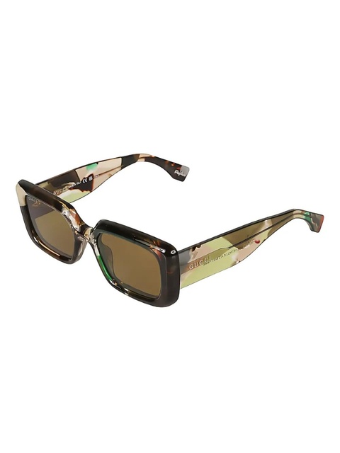 Gucci square-frame tinted sunglasses - Green - zdjęcie produktu nr 2