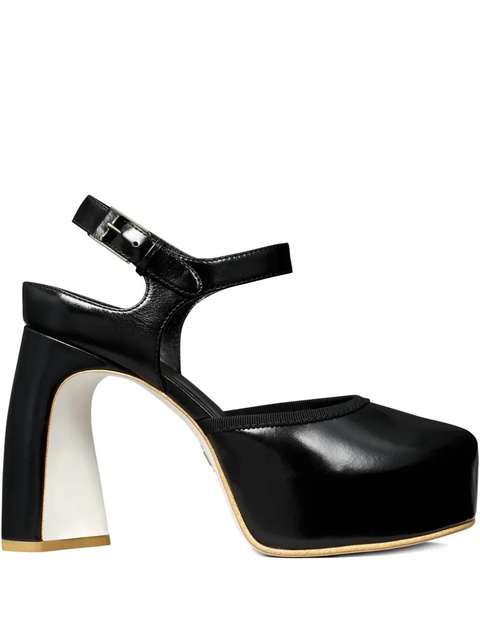 Tory Burch 110mm peep-toe platform pumps - Black - zdjęcie produktu nr 1