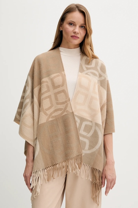 Gant poncho wełniane kolor beżowy lekki 4920262 - zdjęcie produktu nr 1