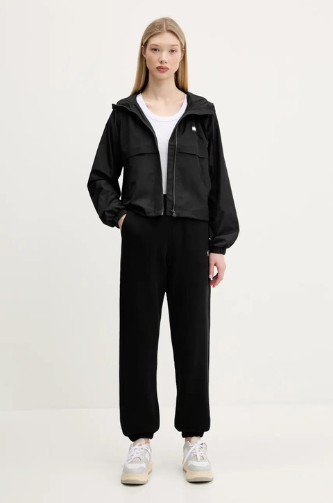 Tommy Jeans spodnie dresowe bawełniane dziecięce damskie kolor czarny gładkie DW0DW20679 - zdjęcie produktu nr 2
