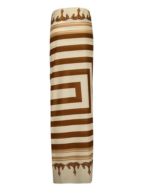 Johanna Ortiz palm-tree striped pareo - Brown - zdjęcie produktu nr 1