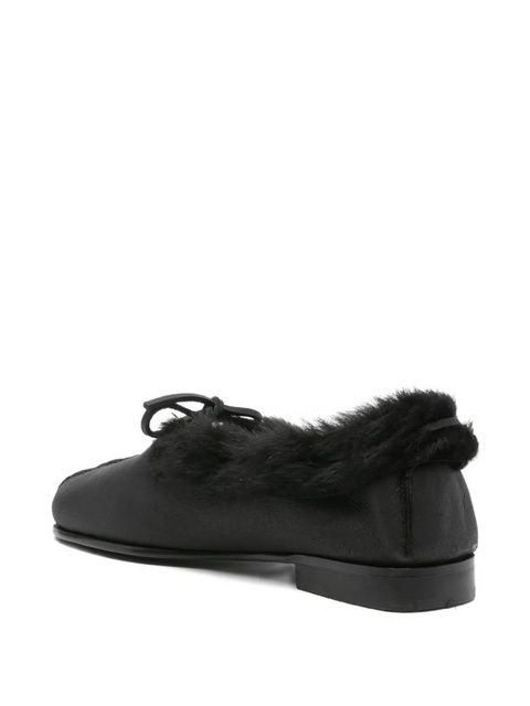 Hereu fur-trimmed leather loafers - Black - zdjęcie produktu nr 1