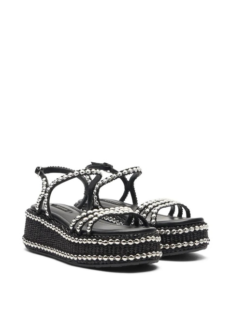 Casadei beaded heeled sandals - Black - zdjęcie produktu nr 2