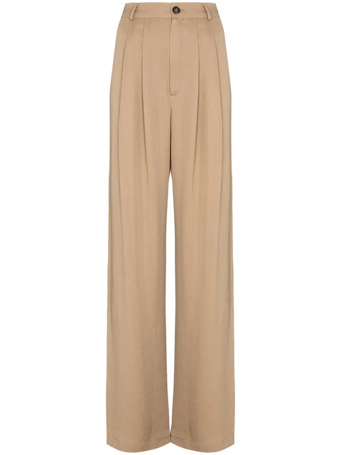 Reformation Mason high-waist wide-leg trousers - Brown - zdjęcie produktu nr 1