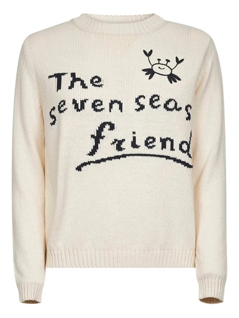 Weekend Max Mara crab-motif knitted sweater - White - zdjęcie produktu nr 2