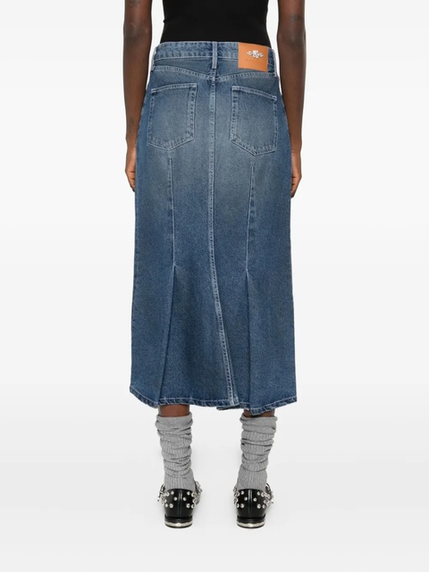Simone Rocha distressed-effect midi skirt - Blue - zdjęcie produktu nr 2