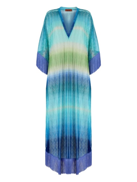 Missoni fringed kaftan - Blue - zdjęcie produktu nr 1