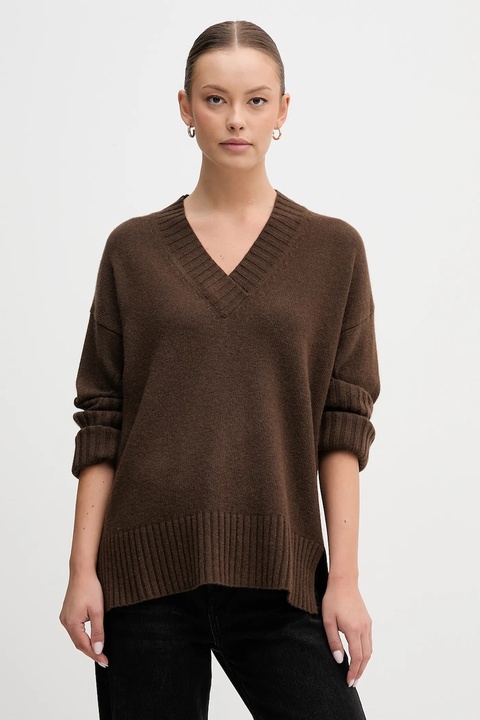 United Colors of Benetton sweter z dodatkiem wełny damski kolor zielony 1244D403A - zdjęcie produktu nr 1