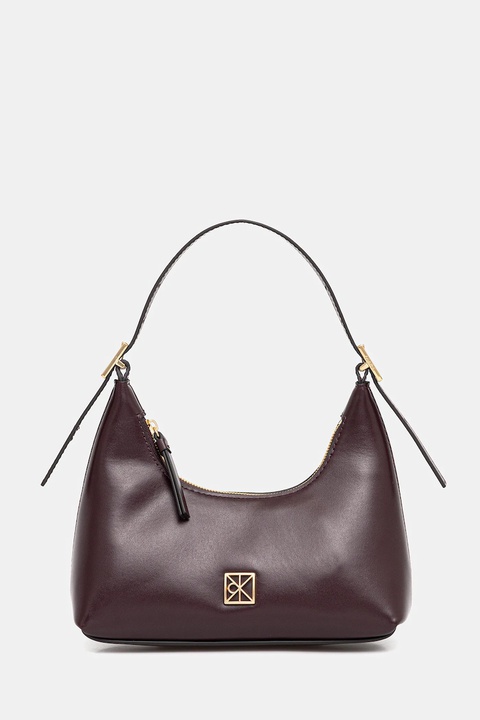 Calvin Klein torebka skórzana kolor fioletowy LV04F3263G - zdjęcie produktu nr 1