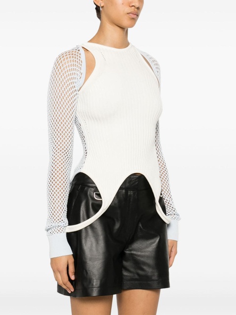 Off-White Racerback panelled top - Neutrals - zdjęcie produktu nr 2