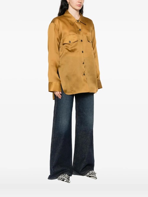KHAITE Matteo long sleeve blouse - Brown - zdjęcie produktu nr 2