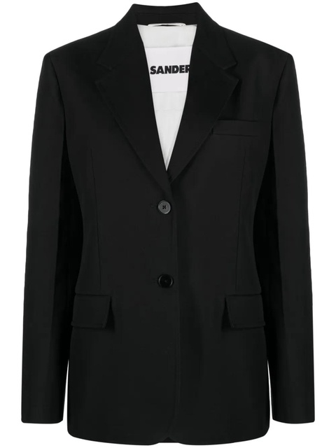 Jil Sander single-breasted cotton blazer - Black - zdjęcie produktu nr 1