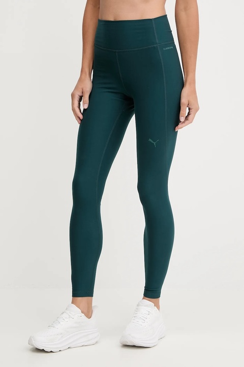 Puma legginsy treningowe kolor zielony gładkie 527452 - zdjęcie produktu nr 1
