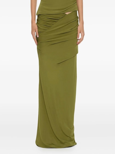 Christopher Esber Christo draped jersey maxi skirt - Green - zdjęcie produktu nr 1