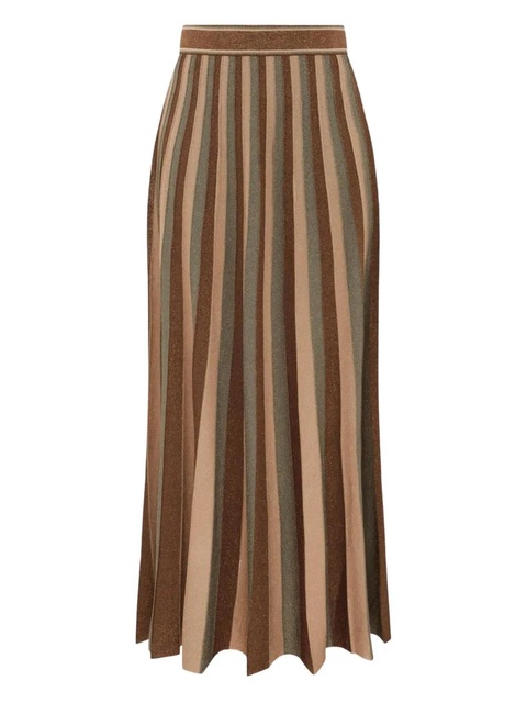 ZIMMERMANN Hypnotic striped midi skirt - Brown - zdjęcie produktu nr 2