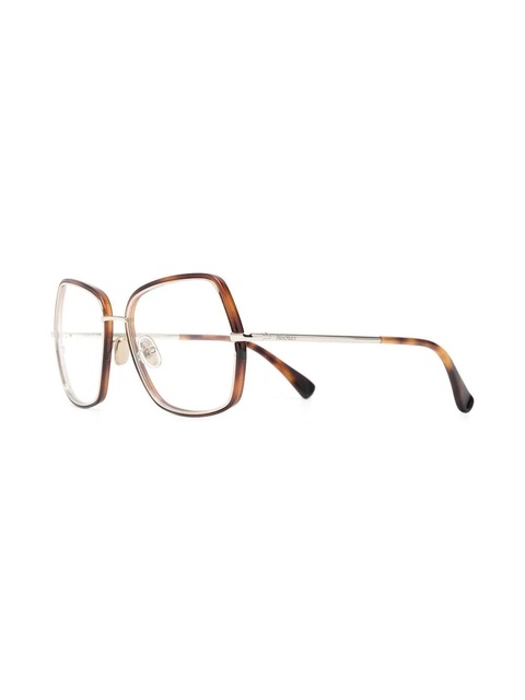 Max Mara Eyewear tortoiseshell-effect oversize-frame glasses - Brown - zdjęcie produktu nr 1