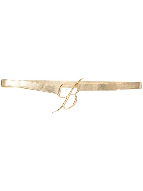 Blumarine logo-buckle leather belt - Gold - zdjęcie produktu nr 1