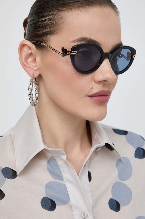 Vivienne Westwood okulary przeciwsłoneczne damskie kolor czarny VW506000153 - zdjęcie produktu nr 1