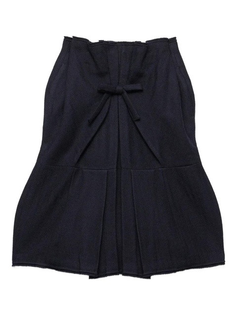 Prada bow-detail pleated midi skirt - Blue - zdjęcie produktu nr 1
