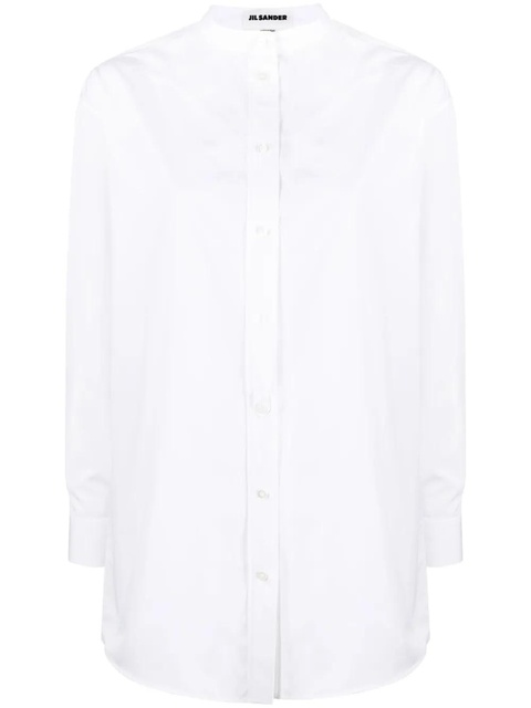 Jil Sander band-collar cotton poplin shirt - White - zdjęcie produktu nr 1