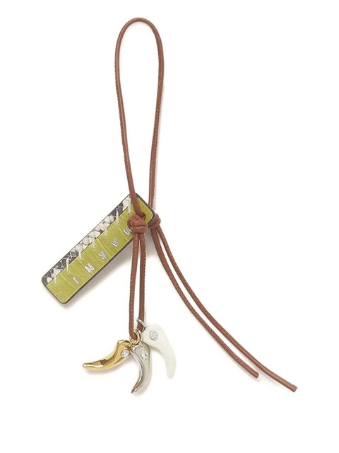 Marni leather knotted keyring - Brown - zdjęcie produktu nr 1