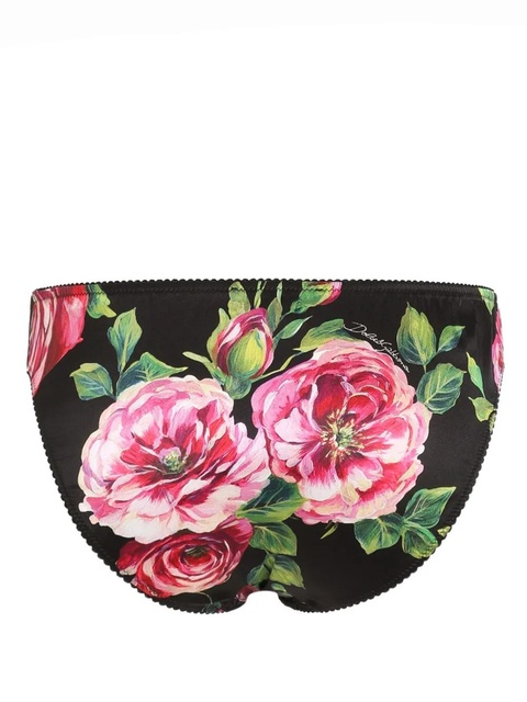 Dolce & Gabbana floral-print briefs - Black - zdjęcie produktu nr 1