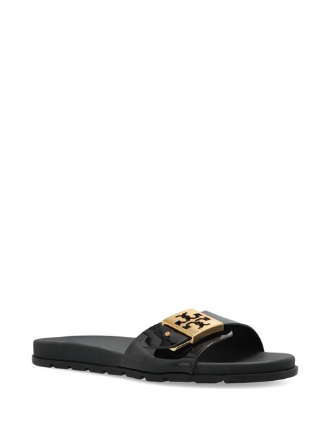 Tory Burch logo-buckle slides - Black - zdjęcie produktu nr 2