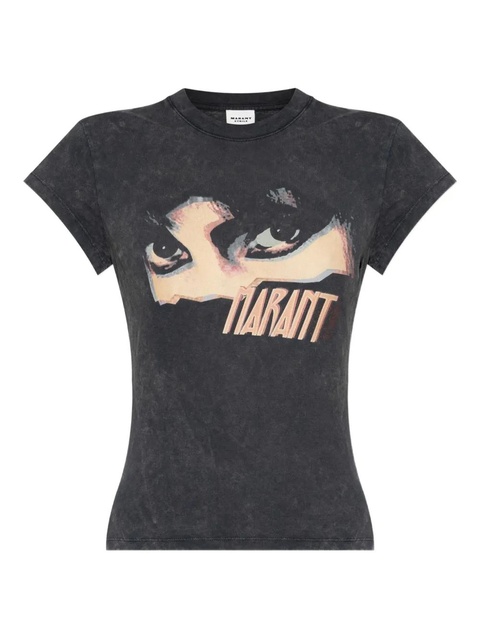 MARANT ÉTOILE Eloane T-shirt - Black - zdjęcie produktu nr 1