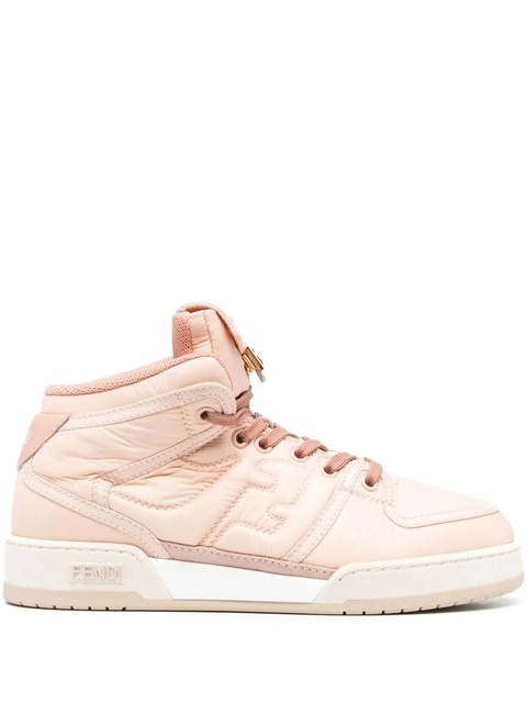 FENDI FF-embossed high-top sneakers - Pink - zdjęcie produktu nr 1