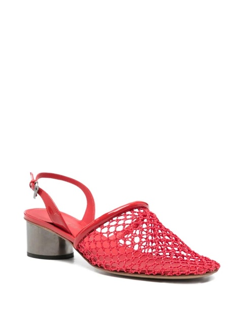 Ferragamo sling-back net heeled pumps - Red - zdjęcie produktu nr 2