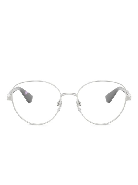 Burberry Eyewear oval-frame glasses - Silver - zdjęcie produktu nr 1