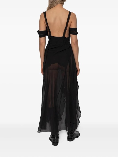 MISBHV Gabrielle ruffled maxi dress - Black - zdjęcie produktu nr 1