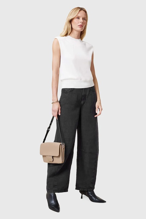 AllSaints spodnie JETT damskie kolor czarny szerokie high waist W077TC - zdjęcie produktu nr 2