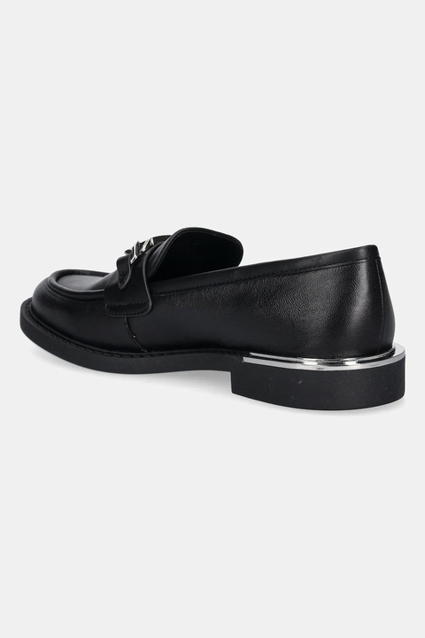 Dkny mokasyny skórzane Radisson damskie kolor czarny na płaskim obcasie K2510414 - zdjęcie produktu nr 1