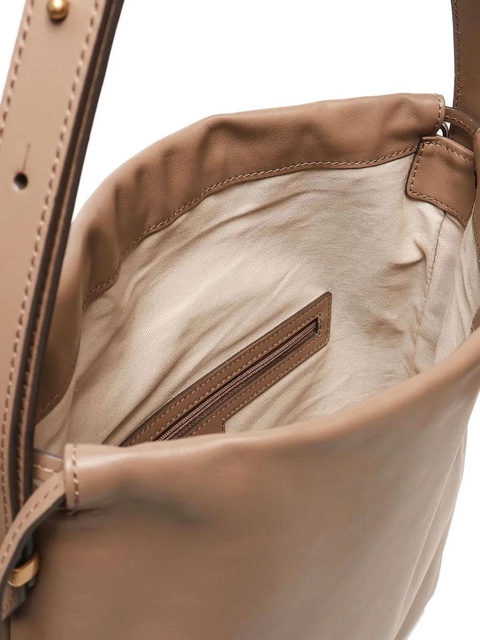 PINKO drawstring leather shoulder bag - Brown - zdjęcie produktu nr 2