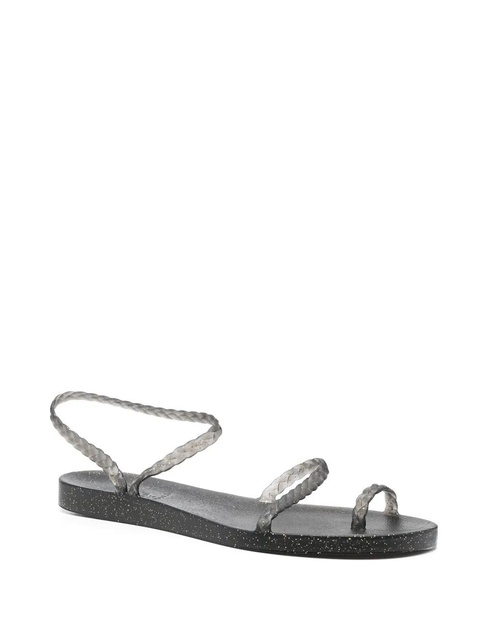 Ancient Greek Sandals glitter-detailed single-toe flip flops - Black - zdjęcie produktu nr 2