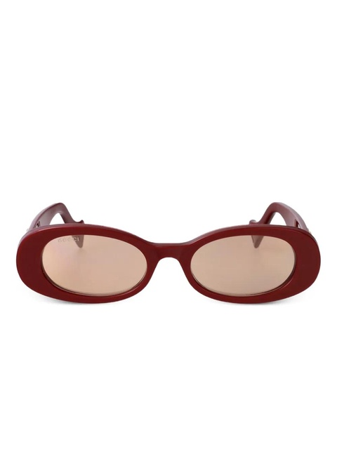 Gucci Eyewear oval-frame sunglasses - Red - zdjęcie produktu nr 1