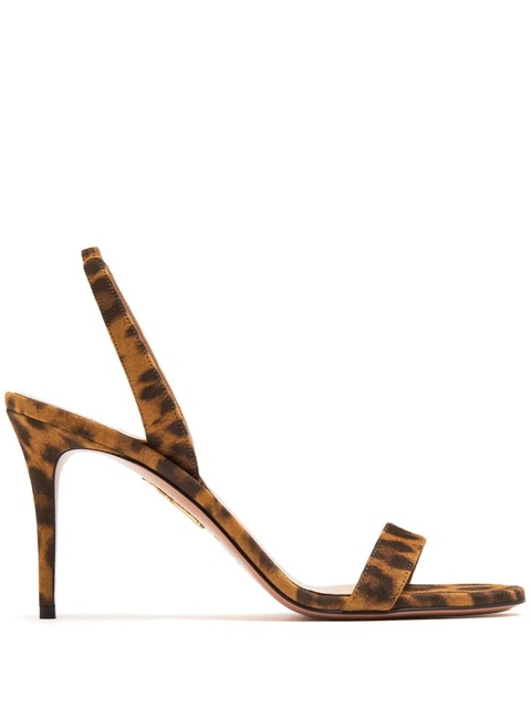 Aquazzura So Nude 85mm leather sandals - Brown - zdjęcie produktu nr 1