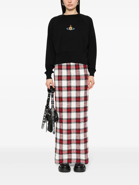 Vivienne Westwood Orb-logo-embroidery cotton sweatshirt - Black - zdjęcie produktu nr 2