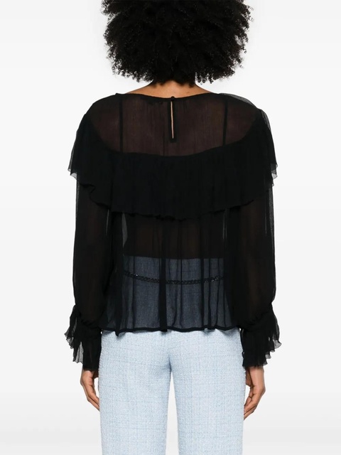 Maje semi-sheer blouse - Black - zdjęcie produktu nr 2